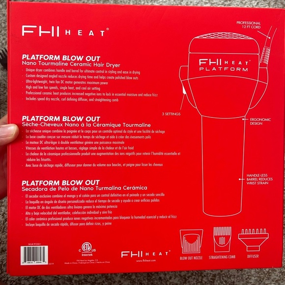 NWT FHI Heat Platform Blowout Handle-less Hair Dryer Drying Styling Curly Thick - Picture 4 of 10